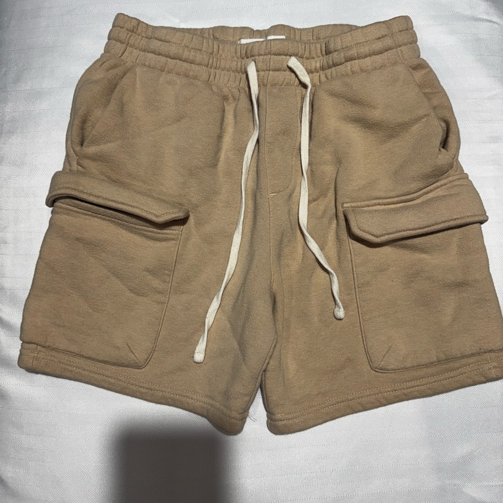 PacSun Men's Cargo Drawstring Shorts - Beige